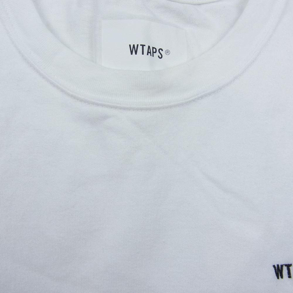 WTAPS ダブルタップス 23SS 231ATDT-CSM28 SIGN SS COTTON ロゴ 半袖 Tシャツ ホワイト系 02【中古】
