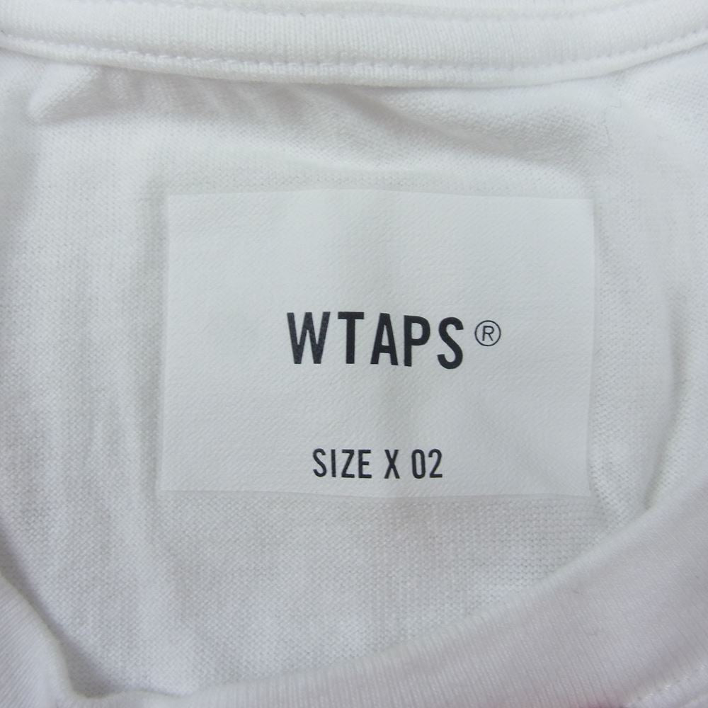 WTAPS ダブルタップス 23SS 231ATDT-CSM28 SIGN SS COTTON ロゴ 半袖 Tシャツ ホワイト系 02【中古】
