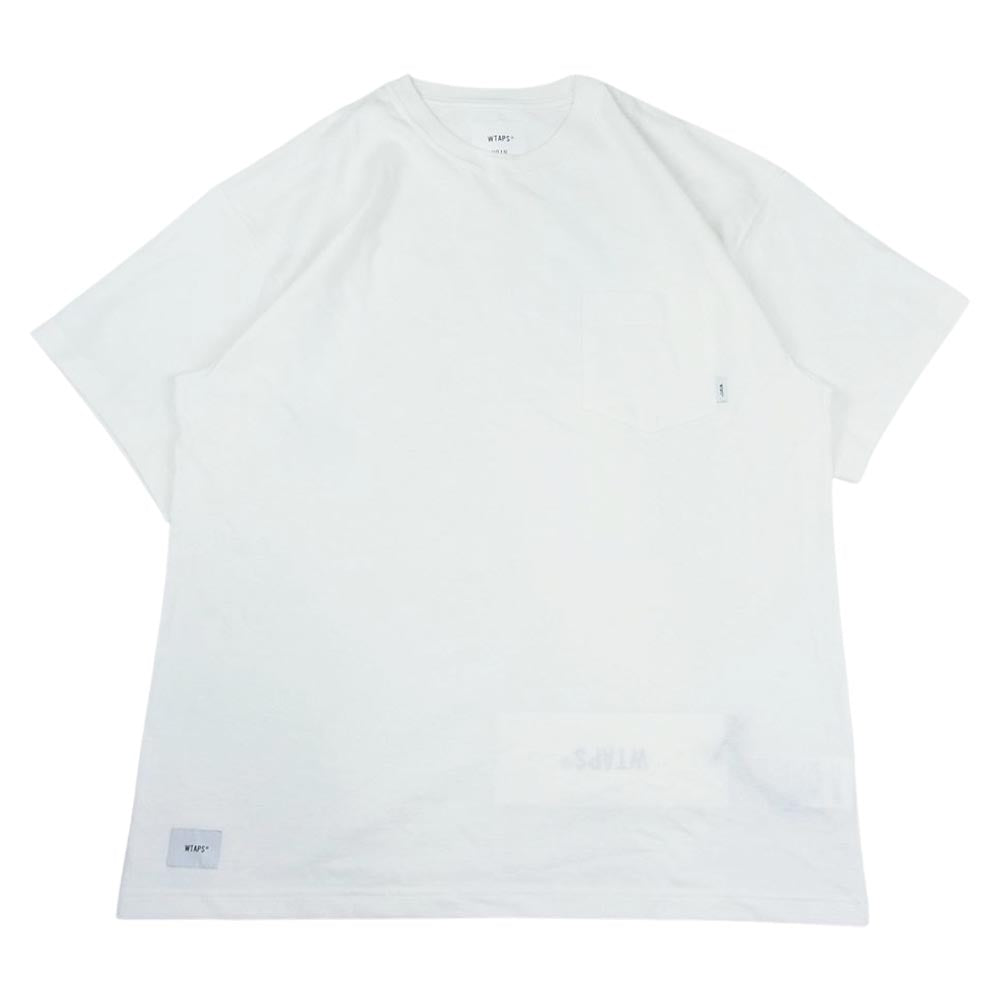 WTAPS ダブルタップス 22AW 222ATDT-CSM01 AII 01 SS ポケット 半袖 Tシャツ ホワイト系 02【美品】【中古】