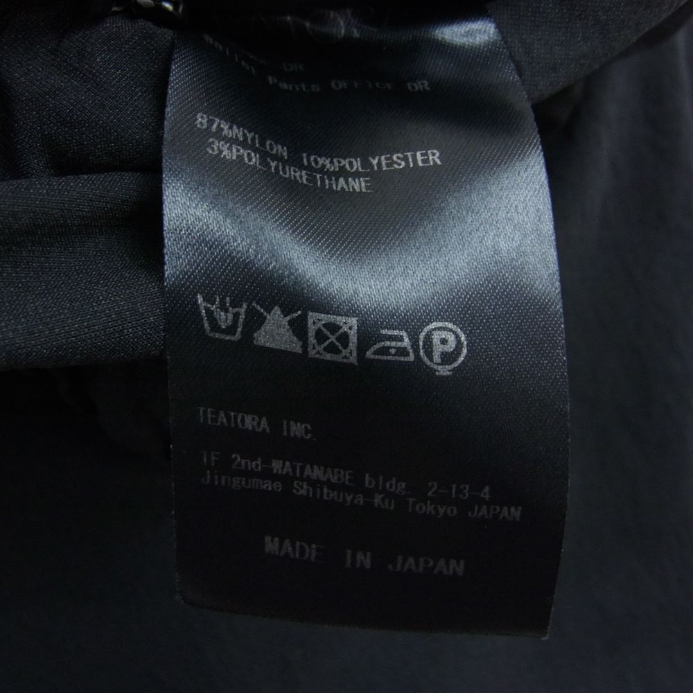 TEATORA テアトラ TT-004OF-DR Wallet Pants OFFICE DR DOCTOROID オフィサー ドクトロイド ウォレット パンツ ブラック系 3【美品】【中古】