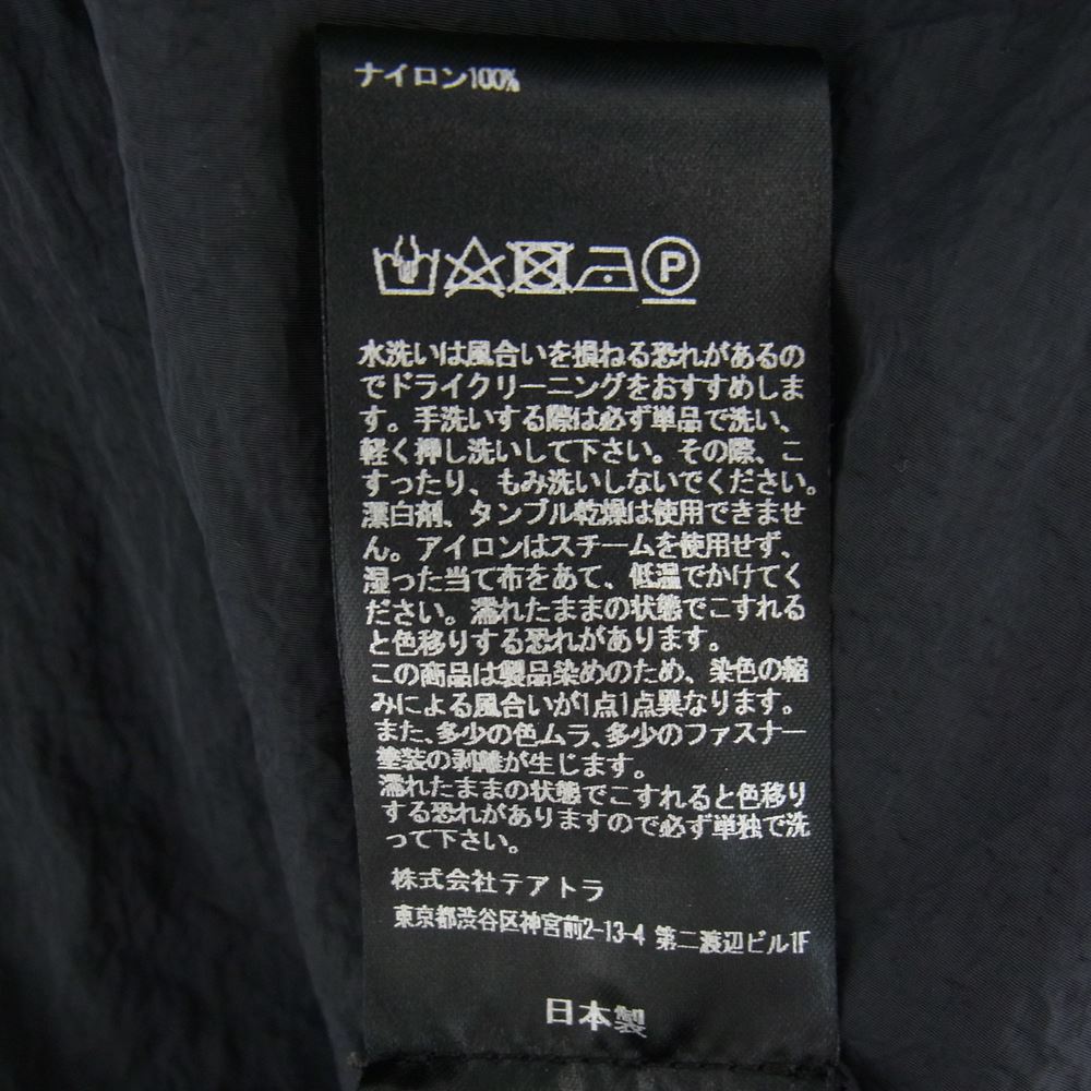 TEATORA テアトラ 22SS TT-SHT-003-MP CAPSULESNAP SHIRT METALLIC PACKABLE メタリック スマートパッキング パッカブル スタンドカラー 長袖 シャツ チャコール ○○○【美品】【中古】