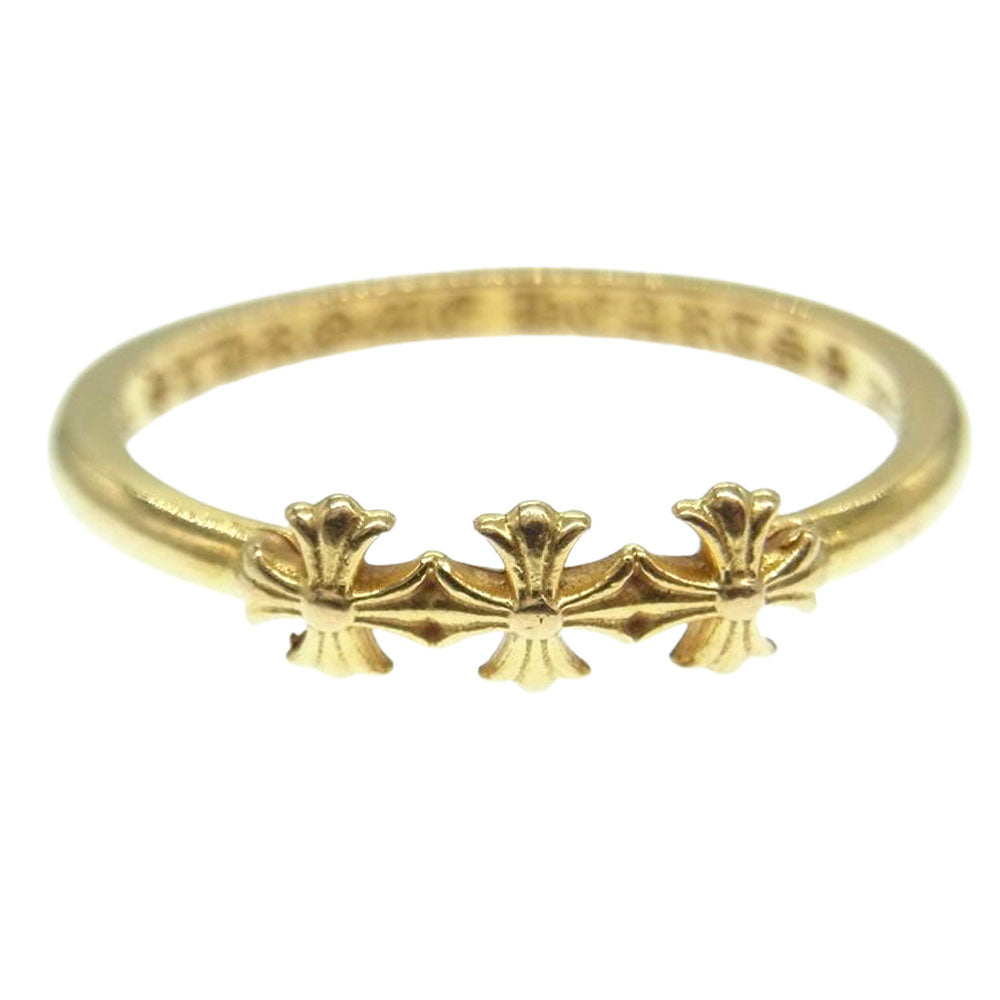 CHROME HEARTS クロムハーツ（原本無） 22K バブルガム 3CHプラス リング ゴールド系 9号【中古】