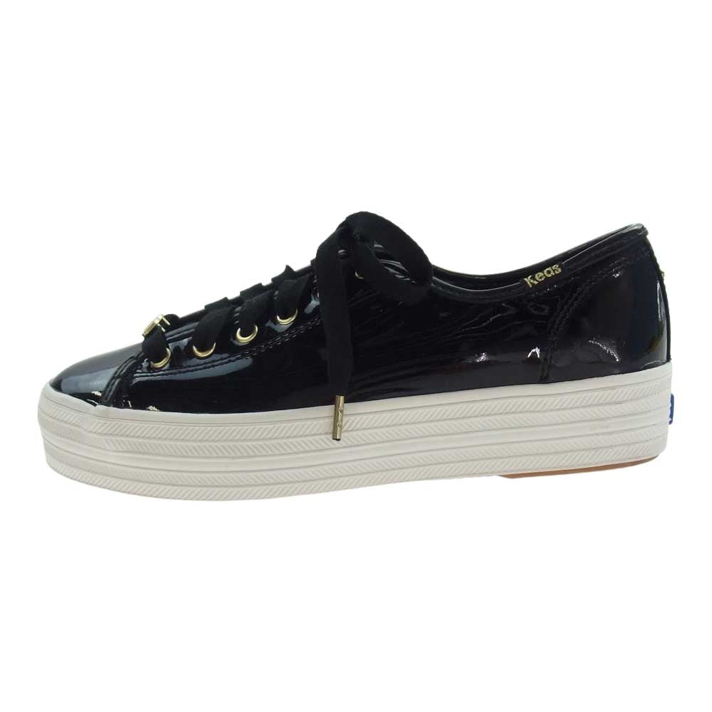 Kate Spade ケイトスペード WH64451 × Keds ケッズ ニューヨーク トリプル キック ブラック プラットフォーム スニーカー ブラック系 24.5cm【美品】【中古】