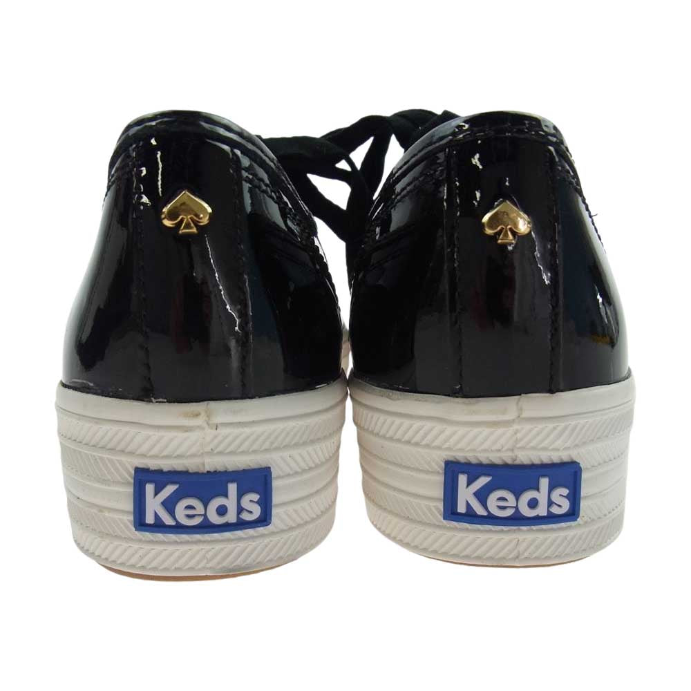 Kate Spade ケイトスペード WH64451 × Keds ケッズ ニューヨーク トリプル キック ブラック プラットフォーム スニーカー ブラック系 24.5cm【美品】【中古】