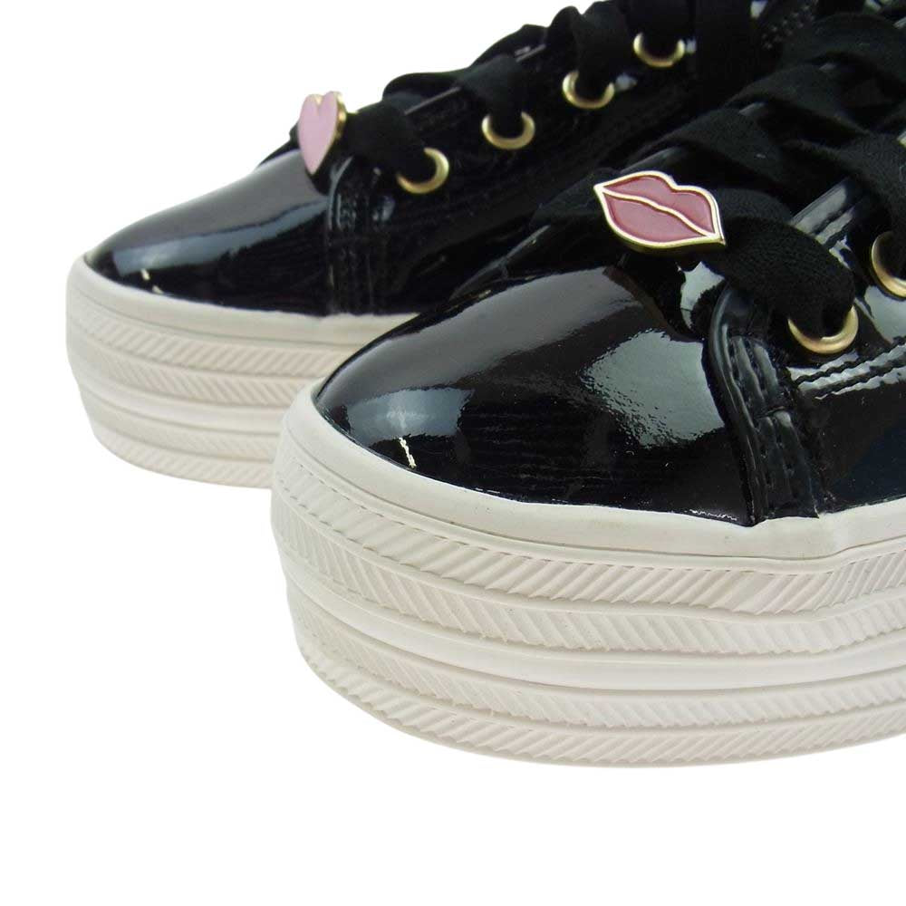 Kate Spade ケイトスペード WH64451 × Keds ケッズ ニューヨーク トリプル キック ブラック プラットフォーム スニーカー ブラック系 24.5cm【美品】【中古】
