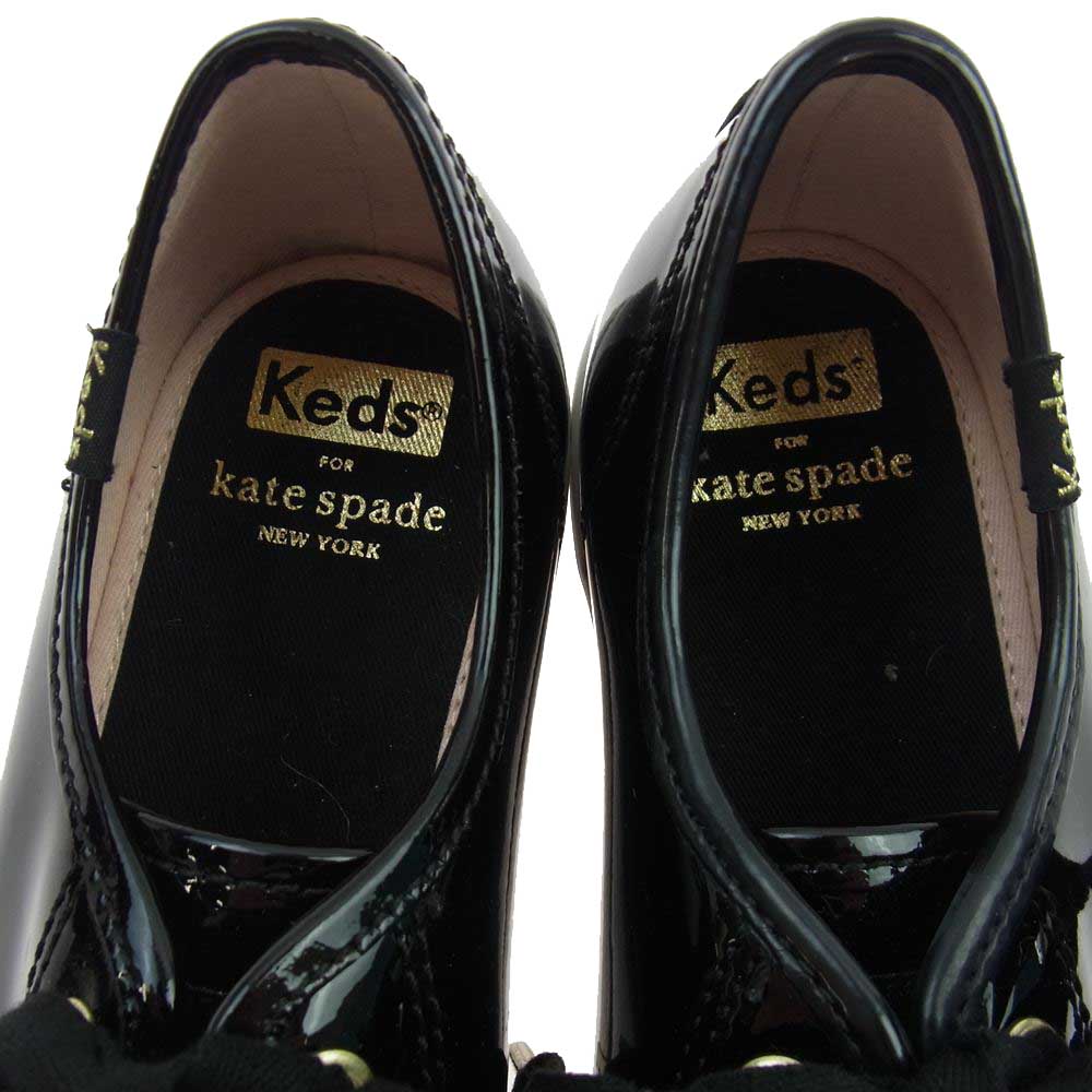 Kate Spade ケイトスペード WH64451 × Keds ケッズ ニューヨーク トリプル キック ブラック プラットフォーム スニーカー ブラック系 24.5cm【美品】【中古】