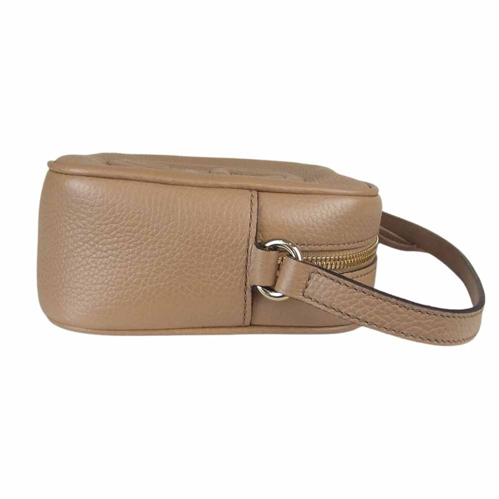 GUCCI グッチ 308364 520981 ソーホー ディスコバッグ インターロッキングG タッセル フリンジ レザー ショルダー バッグ  ベージュ系【美品】【中古】