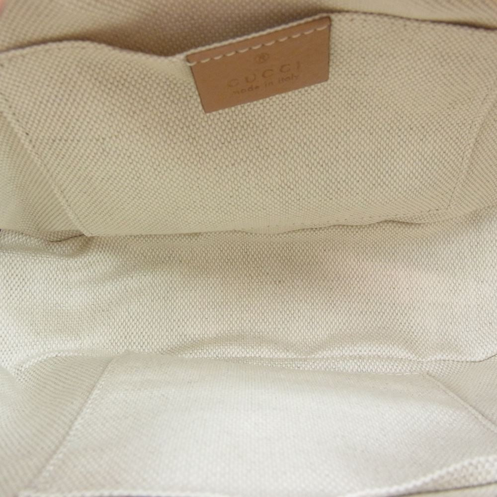 GUCCI グッチ 308364 520981 ソーホー ディスコバッグ インターロッキングG タッセル フリンジ レザー ショルダー バッグ  ベージュ系【美品】【中古】