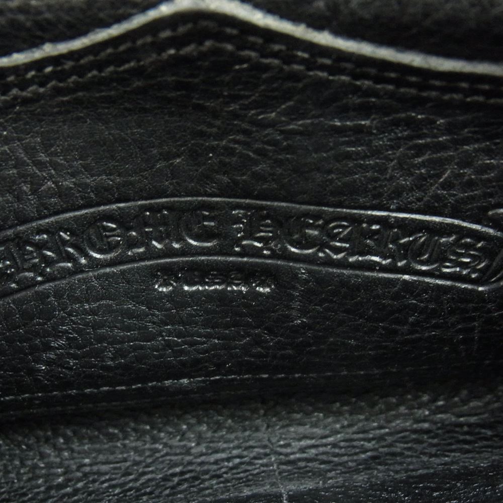 CHROME HEARTS クロムハーツ（原本無） REC F ZIP/QUILTED W CH CRS SML キルティング セメタリー クロスパッチ CHクロス スモールCHクロス ウォレット ブラック系【中古】