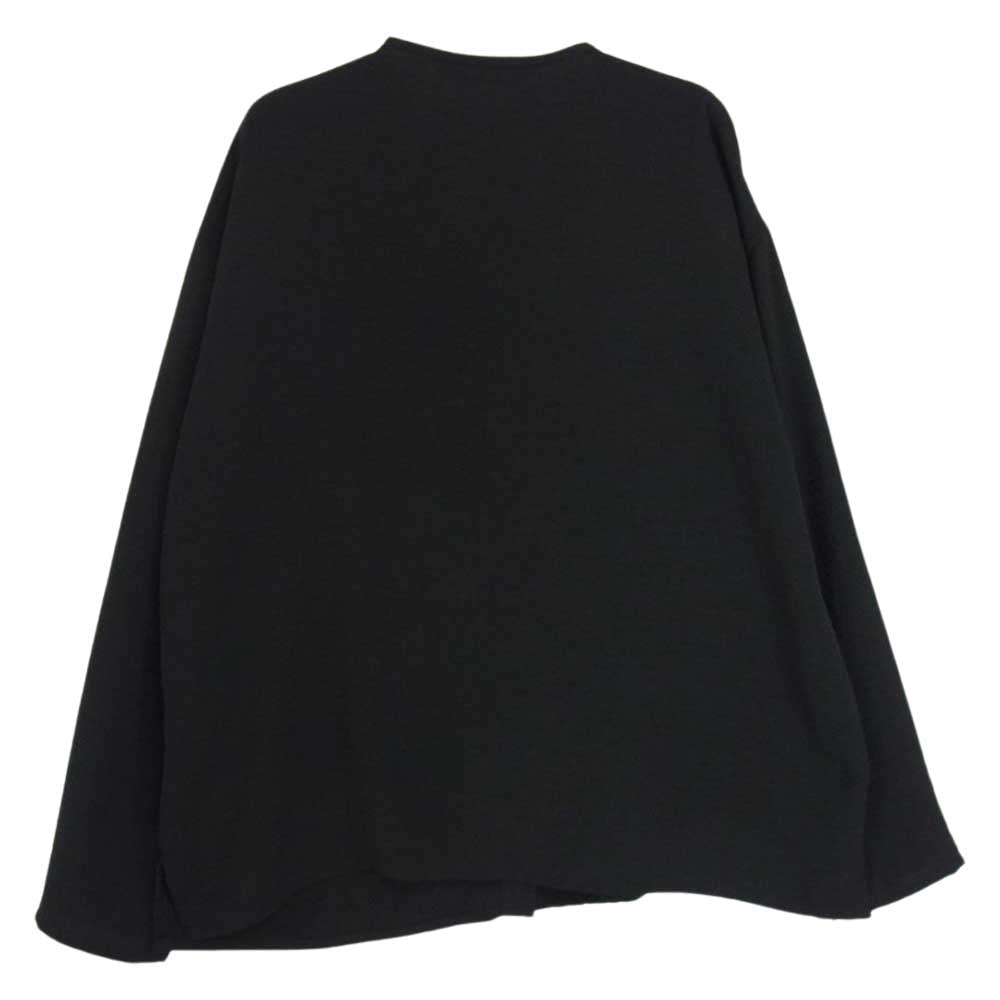 ミズイロインド ノーカラー シャツ カーディガン ブラック系 サイズ表記無【美品】【中古】