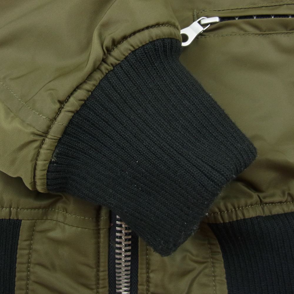 VANSON バンソン フライト ジャケット ボンバー カーキ系 M【中古】