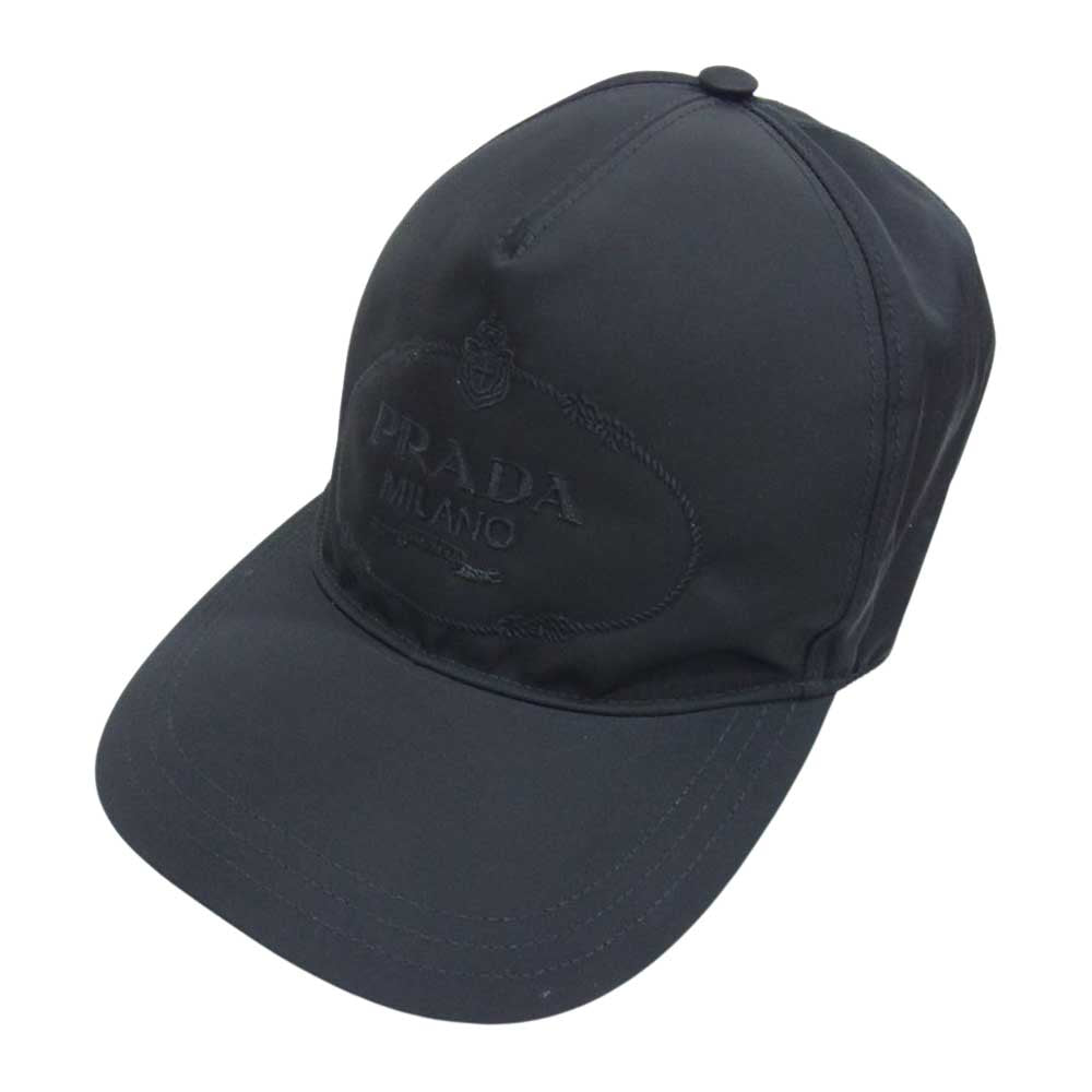 PRADA プラダ 2HC179 2B15 ロゴ刺繍 ベースボール キャップ 帽子