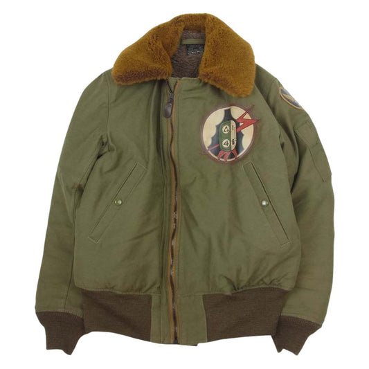 TOY'S McCOY トイズマッコイ TMJ2121 B-15 TOYS McCOY MFG.CO MIGHTY MOUSE フライト ジャケット ミリタリー カーキ系 38【中古】