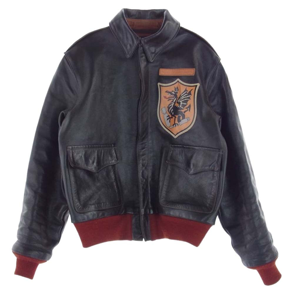 TOY'S McCOY トイズマッコイ TMJ2123 A-2 ROUGH WEAR CLOTHING MIGHTY EIGHTH 25周年モデル ラフウェア実名復刻 フライト ジャケット ミリタリー ダークブラウン系 38【中古】