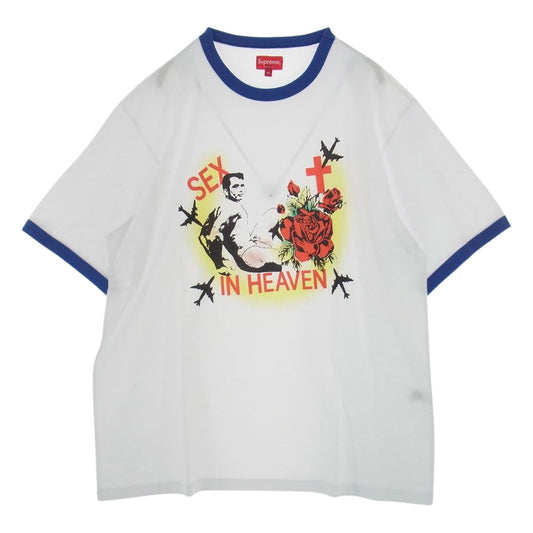 Supreme シュプリーム 23SS Sex In Heaven Ringer TEE セックス イン ヘブン リンガー 半袖 Tシャツ ホワイト系 XL【極上美品】【中古】