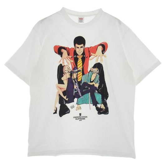 Supreme シュプリーム 23SS   SP1C3803 × UNDERCOVER Lupin tee アンダーカバー ルパン 半袖Tシャツ カットソー ホワイト系 XL【新古品】【未使用】【中古】