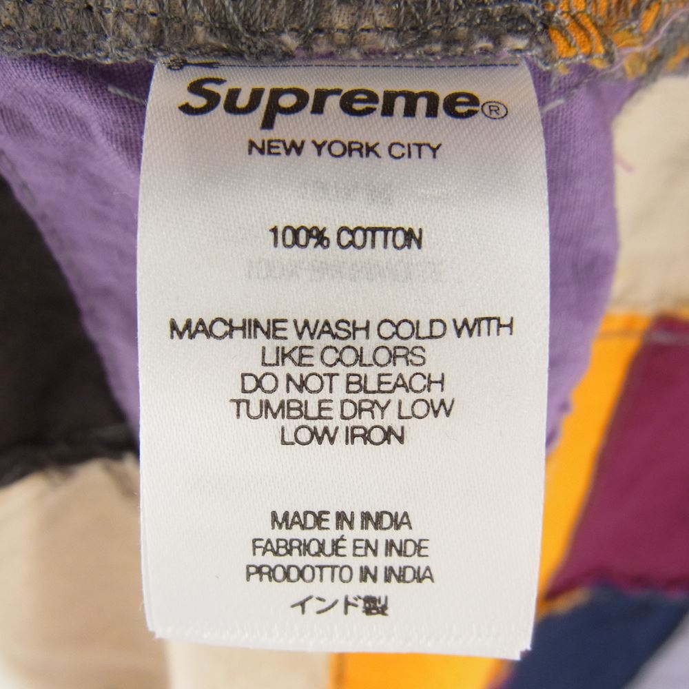Supreme シュプリーム 23SS Patchwork S/S Shirt 半袖 パッチワーク シャツ マルチカラー系 XXL【美品】【中古】