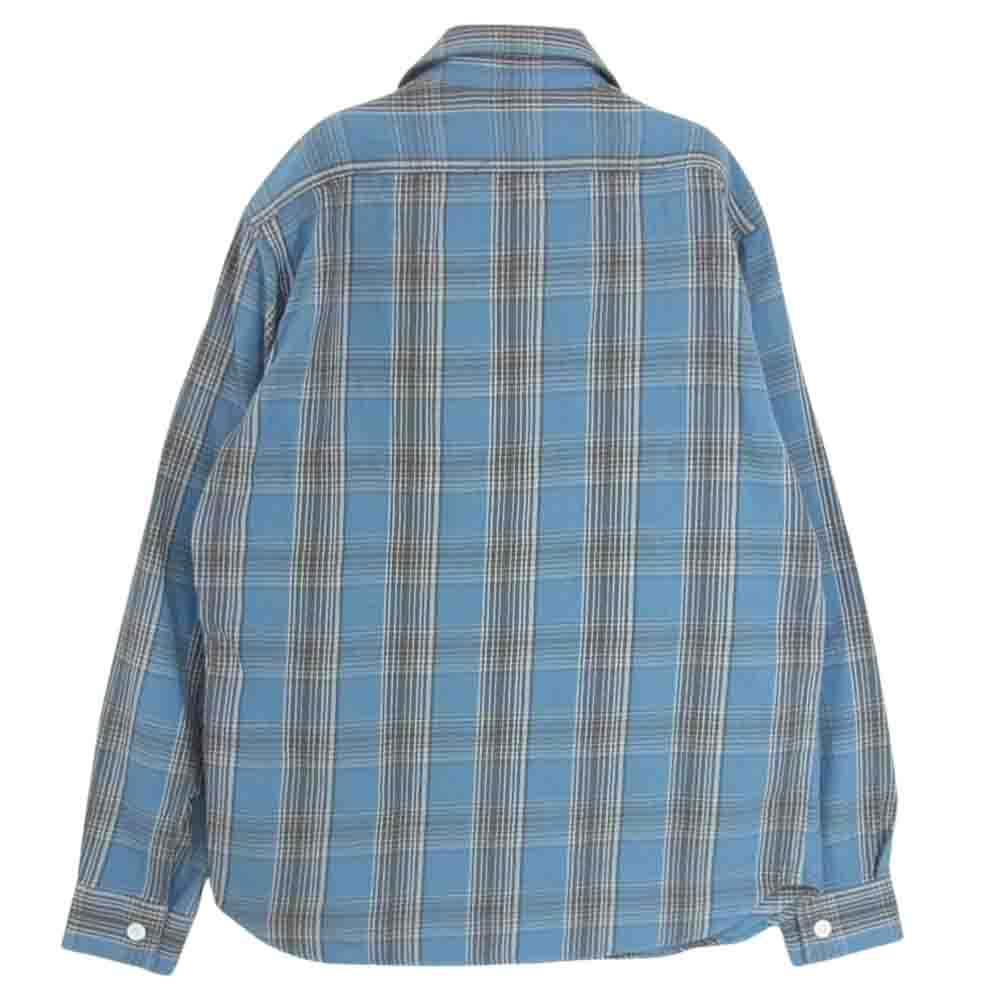 STANDARD CALIFORNIA スタンダードカリフォルニア FLANNEL CHECK SHIRT BLUE フランネル チェックシャツ ブルー系 S【極上美品】【中古】