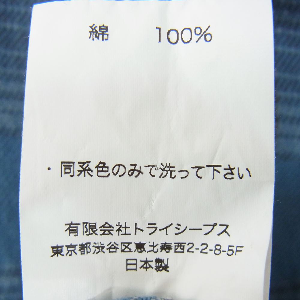 STANDARD CALIFORNIA スタンダードカリフォルニア FLANNEL CHECK SHIRT BLUE フランネル チェックシャツ ブルー系 S【極上美品】【中古】