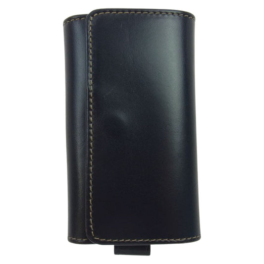 WHITE HOUSE COX ホワイトハウスコックス S9692 英国製 KEY CASE BRIDLE NAVY ブライドル ネイビー 6連 キーケース ダークネイビー系【中古】