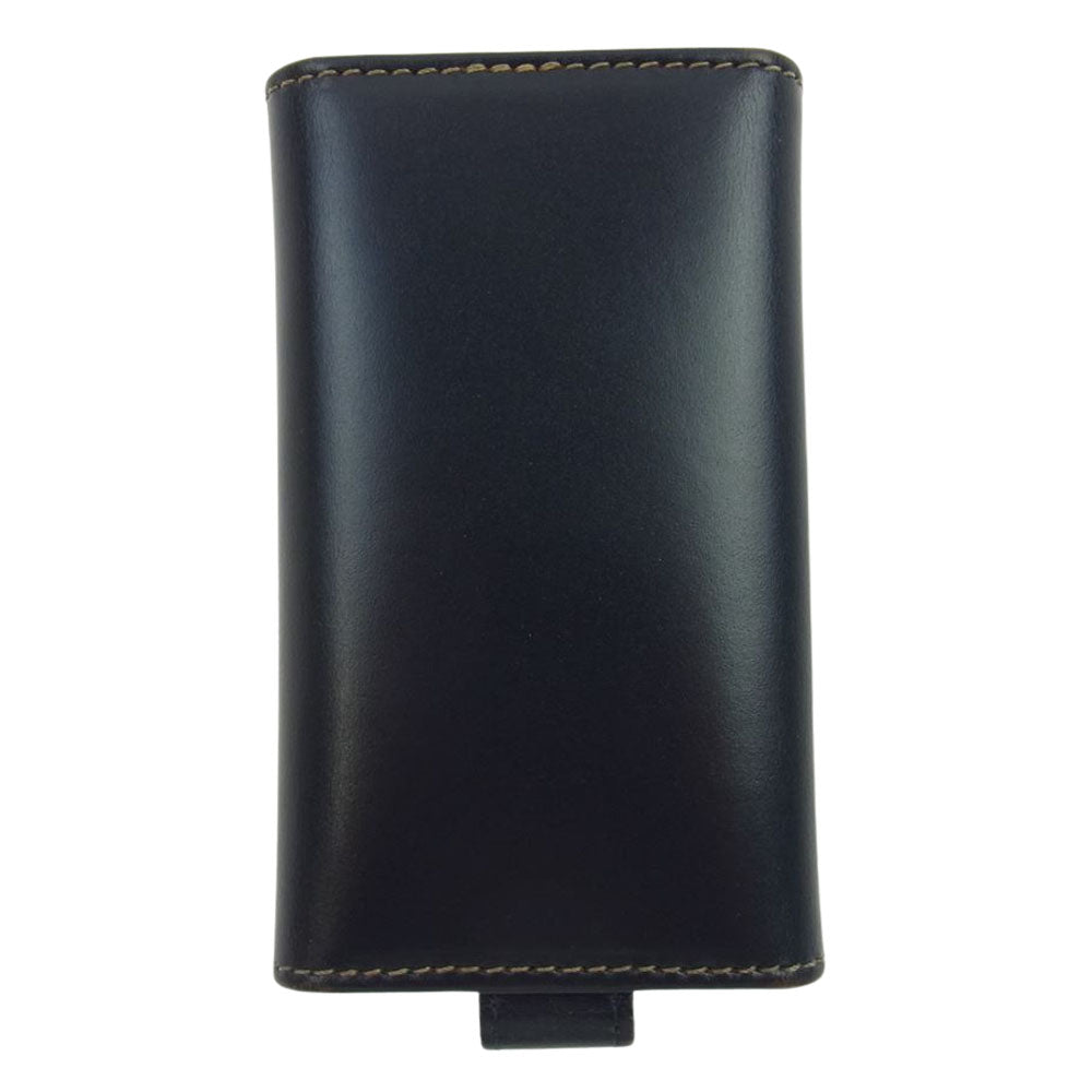 WHITE HOUSE COX ホワイトハウスコックス S9692 英国製 KEY CASE BRIDLE NAVY ブライドル ネイビー 6連 キーケース ダークネイビー系【中古】