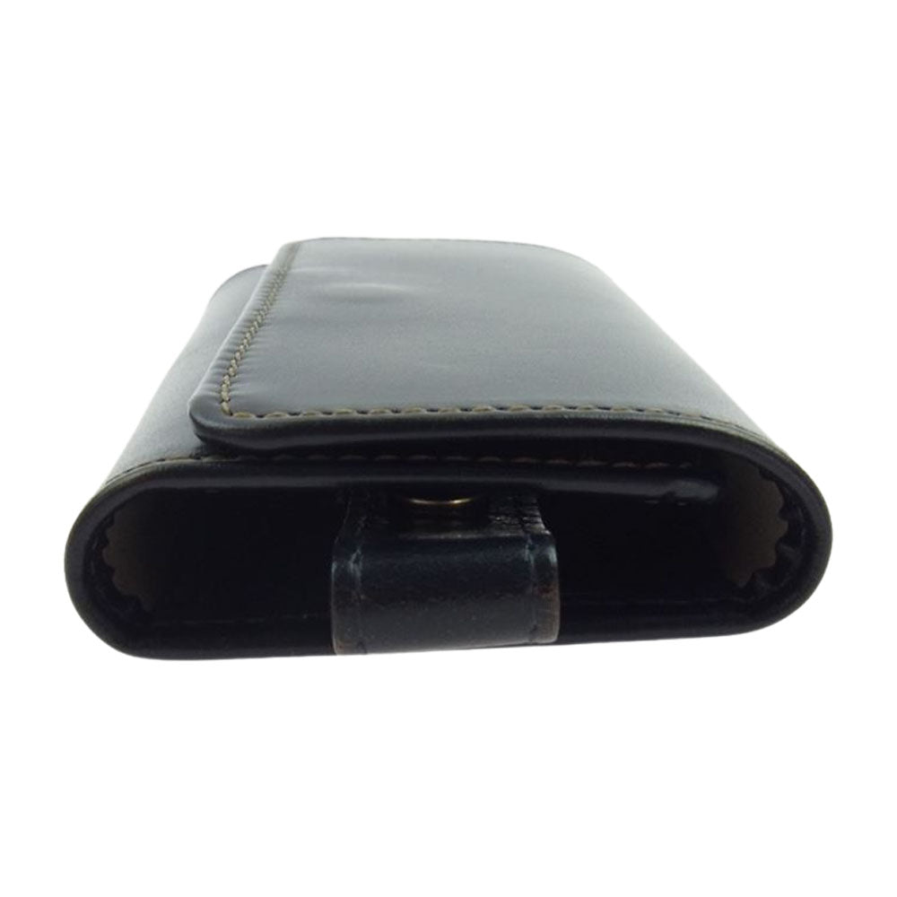 WHITE HOUSE COX ホワイトハウスコックス S9692 英国製 KEY CASE BRIDLE NAVY ブライドル ネイビー 6連 キーケース ダークネイビー系【中古】