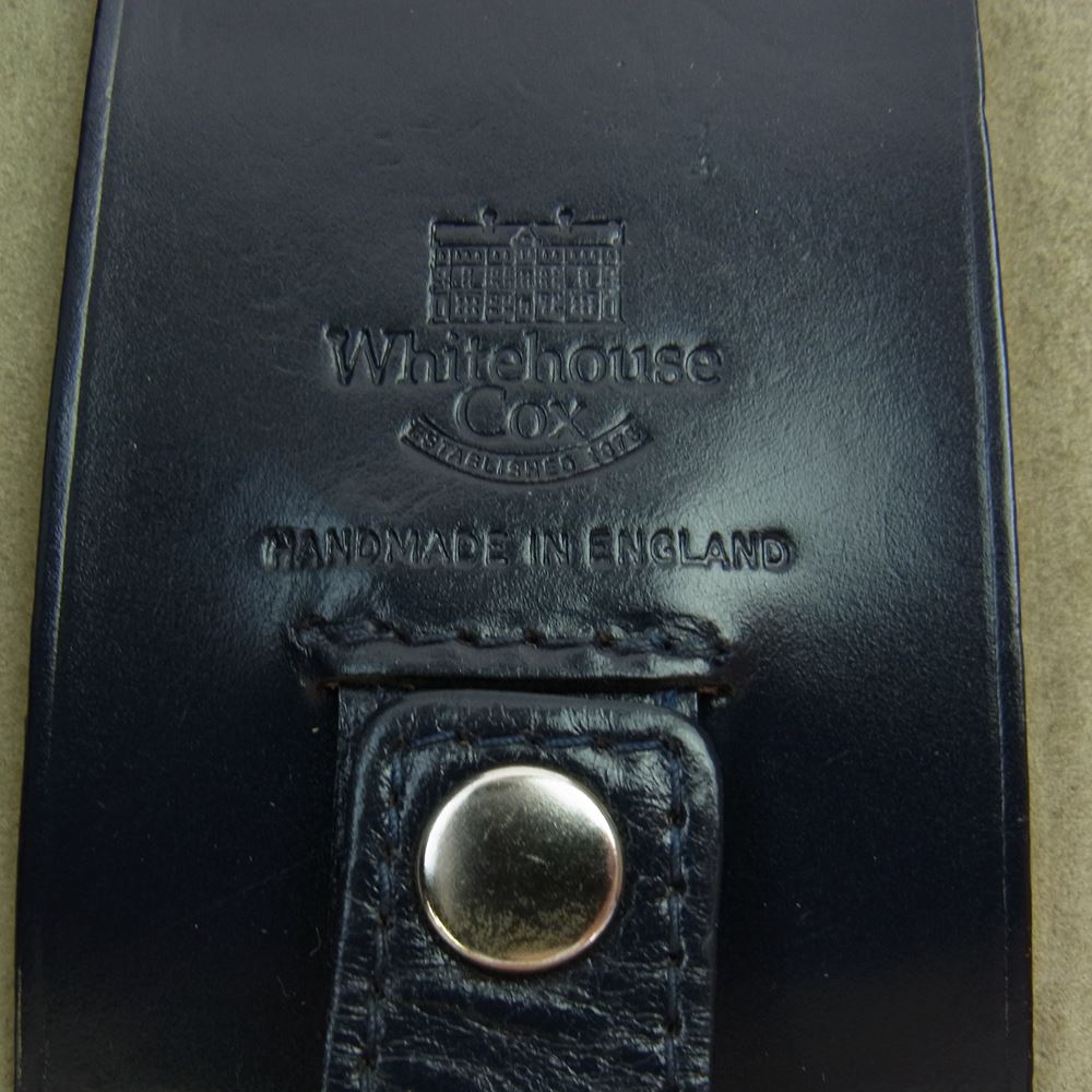 WHITE HOUSE COX ホワイトハウスコックス S9692 英国製 KEY CASE BRIDLE NAVY ブライドル ネイビー 6連 キーケース ダークネイビー系【中古】