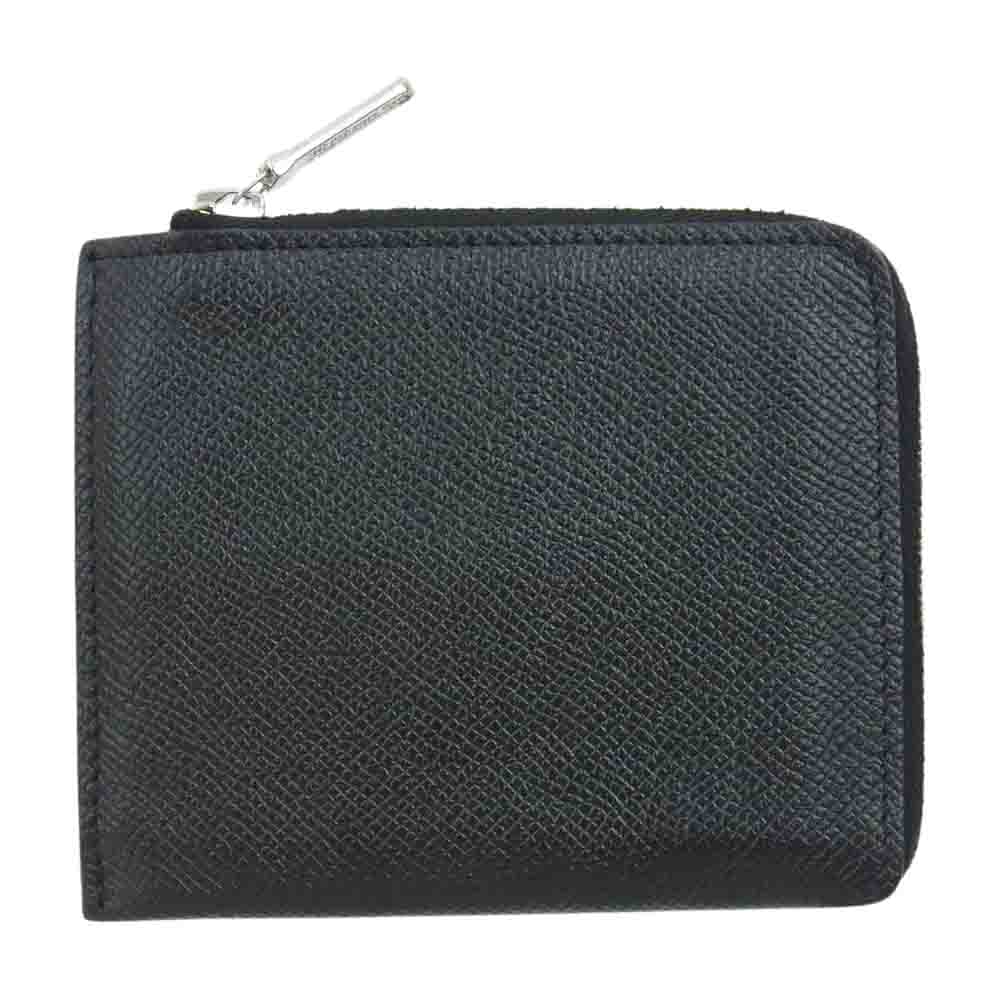 WHITE HOUSE COX ホワイトハウスコックス S3068 英国製 SLIM ZIP WALLET LONDON BRIDLE ロンドンブライドル スリムジップ 薄型 コンパクトウォレット ブラック系【中古】