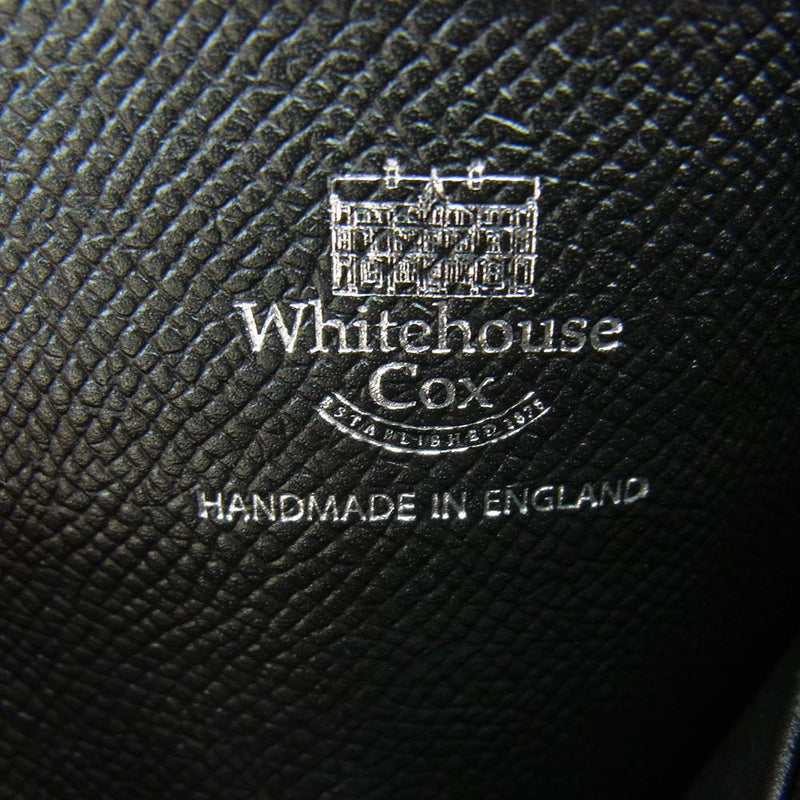 WHITE HOUSE COX ホワイトハウスコックス S3068 英国製 SLIM ZIP WALLET LONDON BRIDLE ロンドンブライドル スリムジップ 薄型 コンパクトウォレット ブラック系【中古】