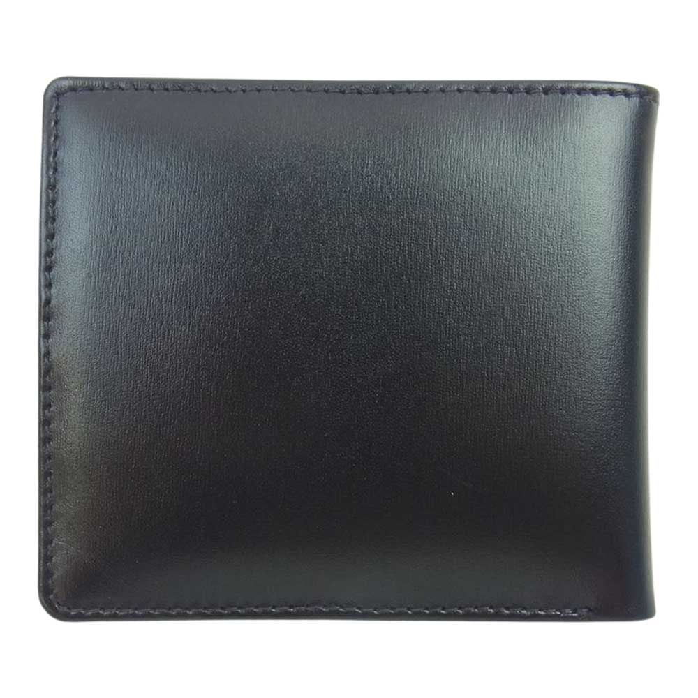 WHITE HOUSE COX ホワイトハウスコックス S8772 英国製 INDIVIDUAL COLLECTION NOTE CASE カーフレザー ハーフベジタブルタンニング ノートケース 二つ折り財布 ブラック系【美品】【中古】