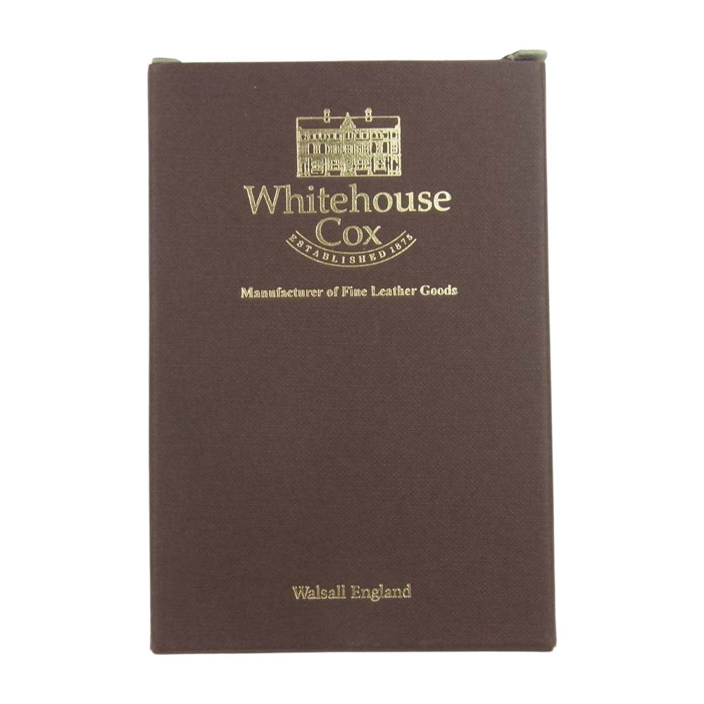 WHITE HOUSE COX ホワイトハウスコックス S7660 英国製 3FOLD WALLET BRIDLE NAVY ブライドル ネイビー 三つ折り財布 レザー ウォレット ダークネイビー系【美品】【中古】