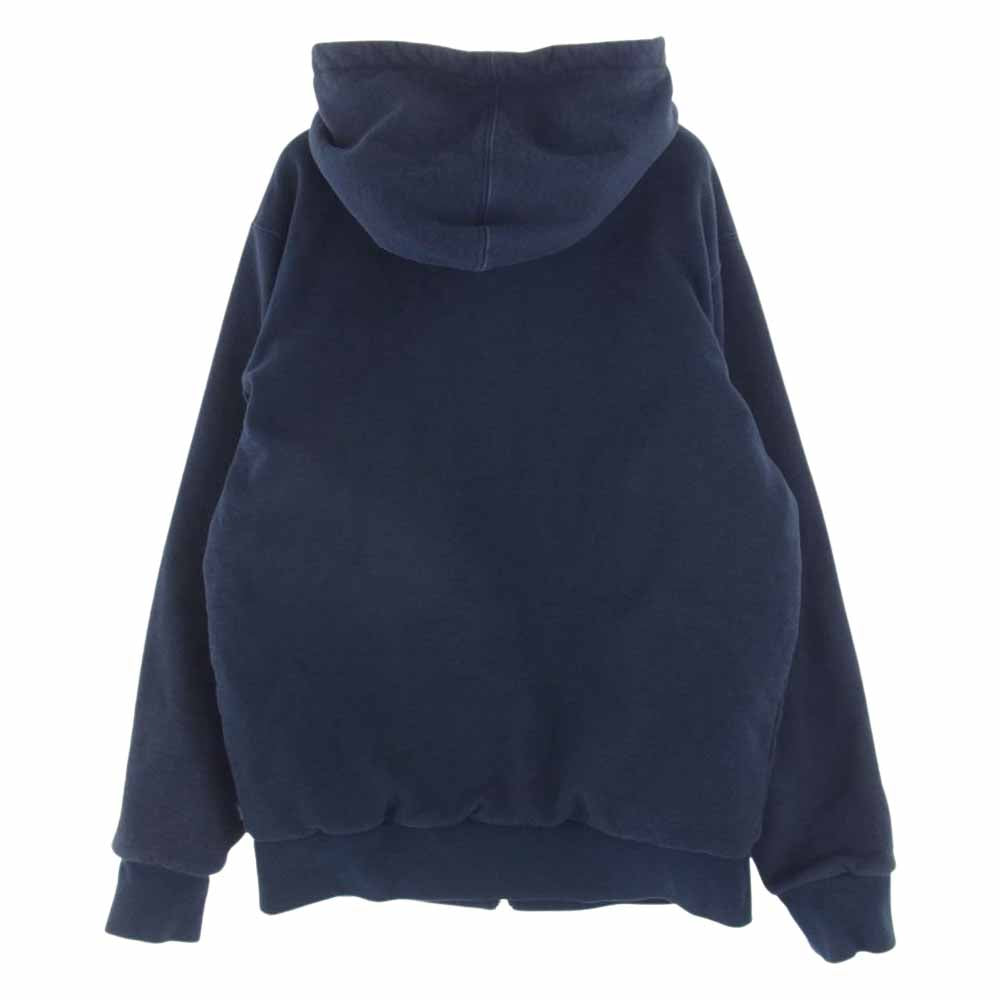 Supreme シュプリーム Arc Logo Thermal Zip Up アーチロゴ サーマル ジップアップ スウェット パーカー ネイビー系 M【中古】