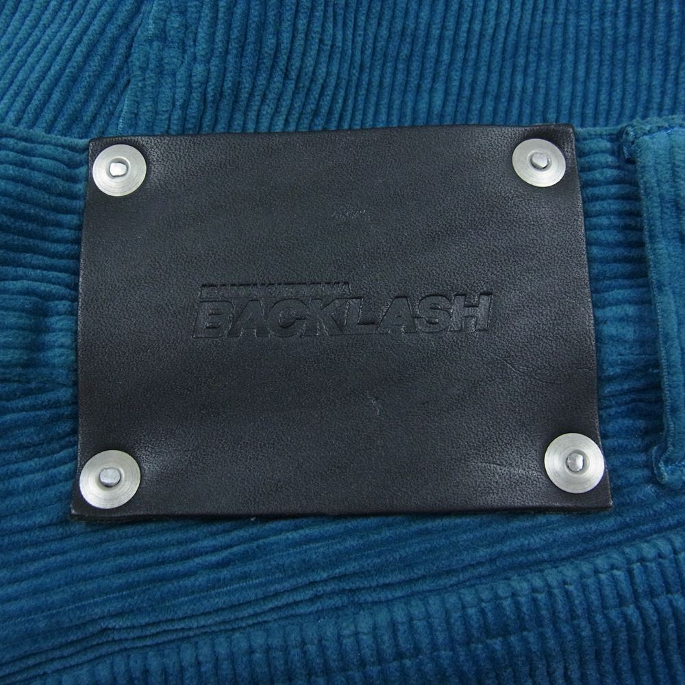 ISAMUKATAYAMA BACKLASH イサムカタヤマバックラッシュ 1166-01　 ストレッチ コーデュロイ ワイド ストレート パンツ  ブルー系 M【美品】【中古】