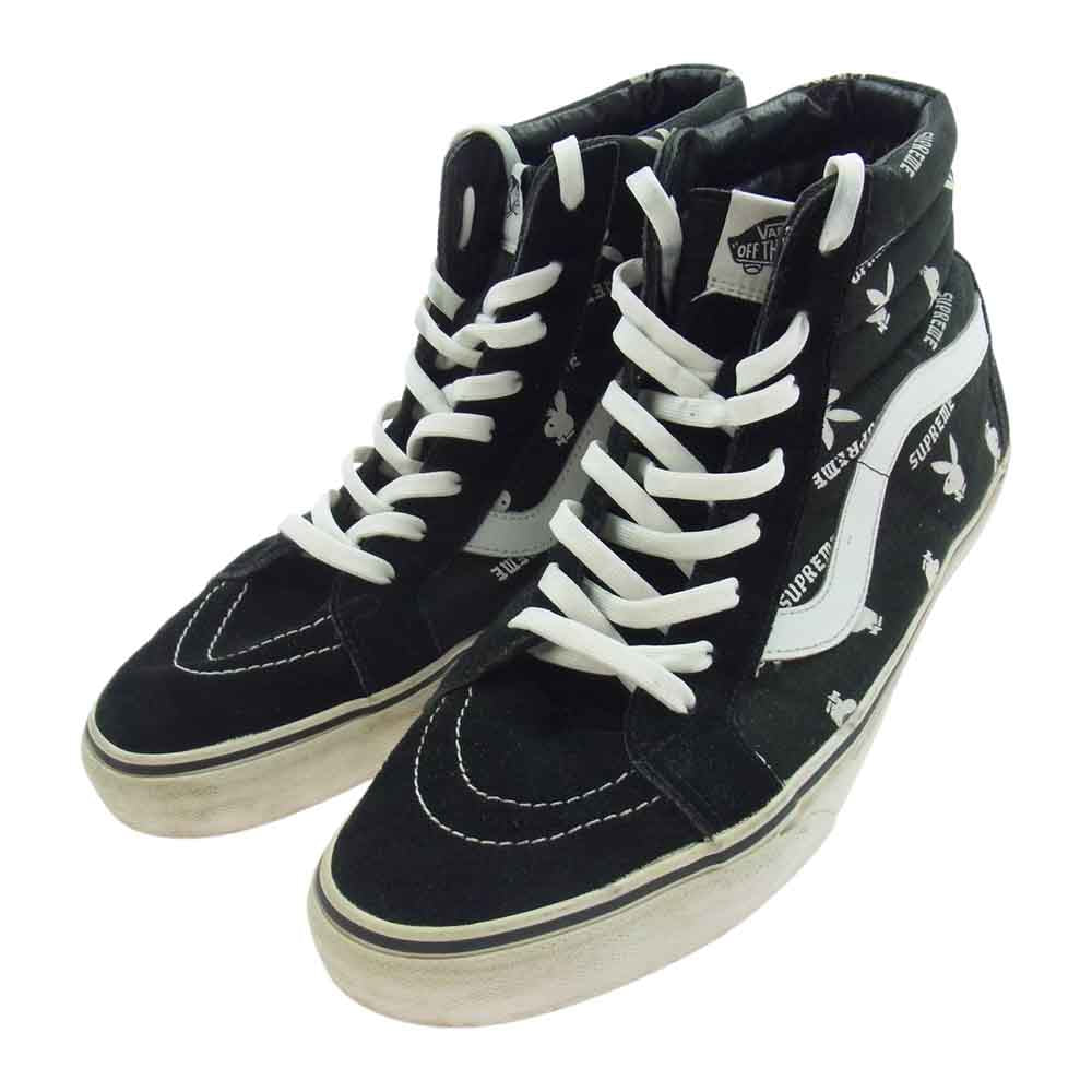 Supreme シュプリーム 14SS  × VANS バンズ × PLAYBOY プレイボーイ SK8-HI REISSUE PRO スケート ハイカットスニーカー  ブラック系 29cm【中古】