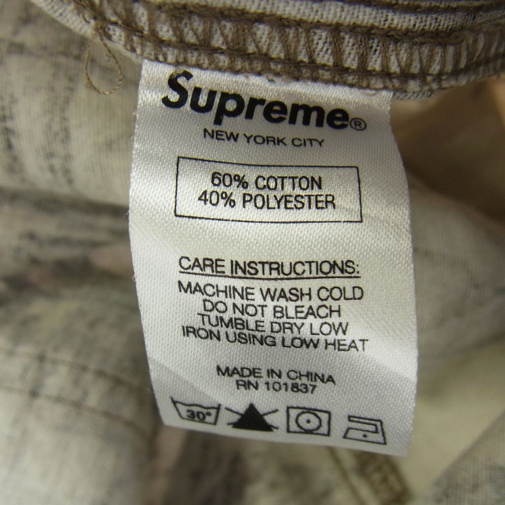 Supreme シュプリーム 17AW  Realtree Camo Flannel Pant リアルツリーカモフランネルパンツ イージーパンツ 迷彩  ブラウン系 S【中古】