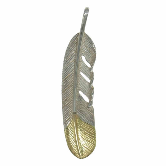 タディアンドキング tkgh-002ll SVフェザー剣先K18 特大 先金 フェザー  シルバー系 ゴールド系【中古】