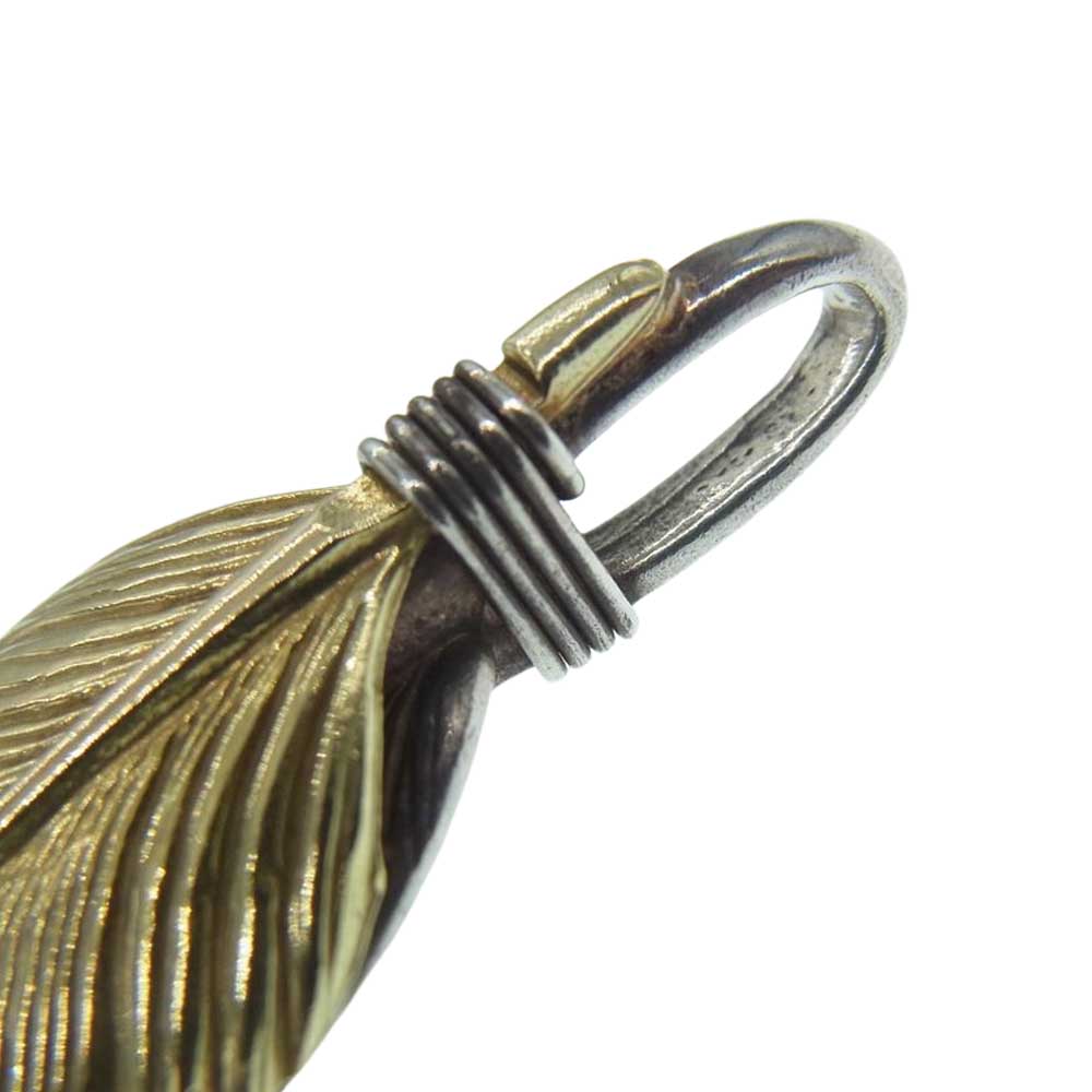 タディアンドキング tkgh-053 ハートK18フェザー 剣先K18 上金 先金 特大 ペンダントトップ  ゴールド系【中古】