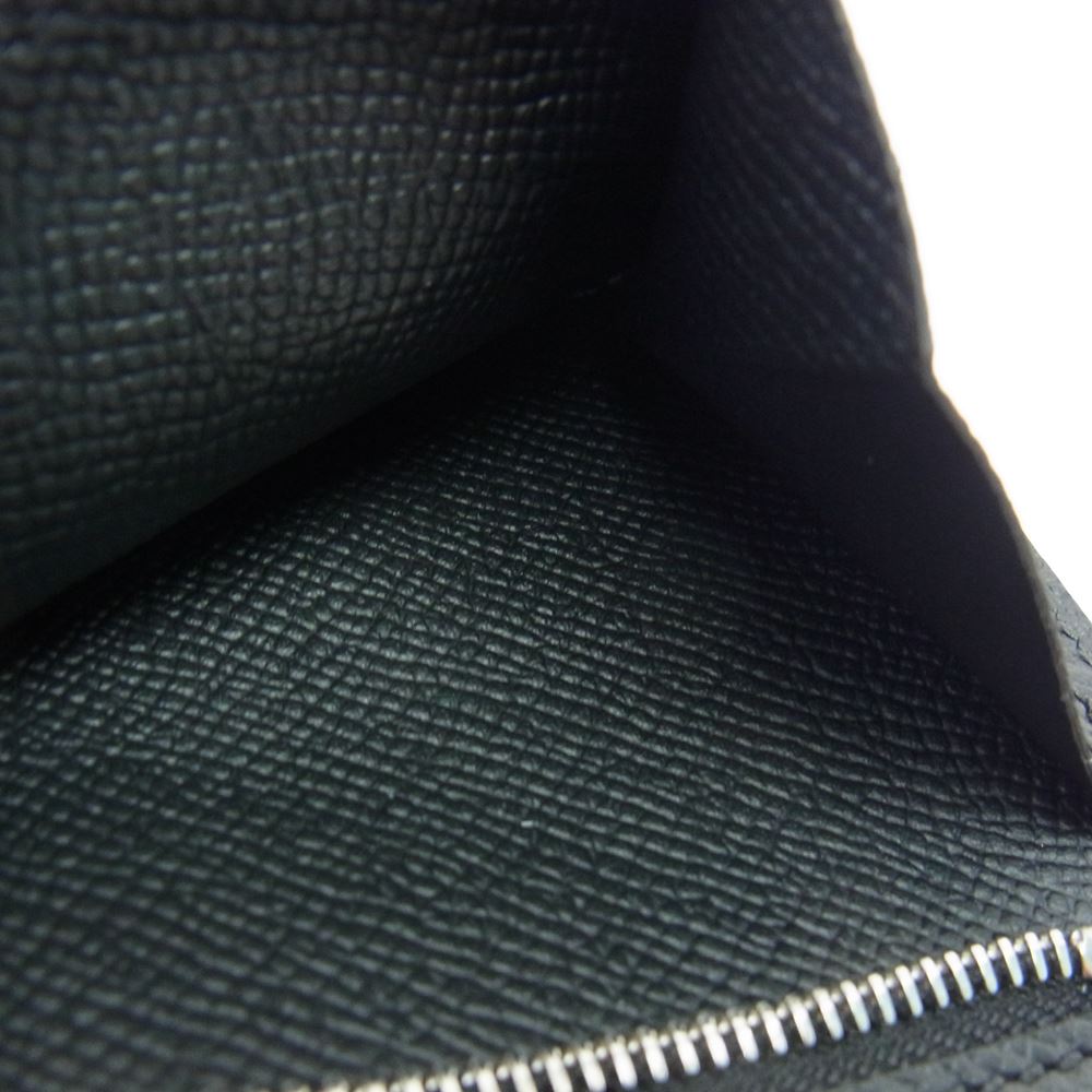 HERMES エルメス ベアン コンパクト U刻印 ヴォーエプソン 二つ折り 財布 ウォレット ブラック系【新古品】【未使用】【中古】