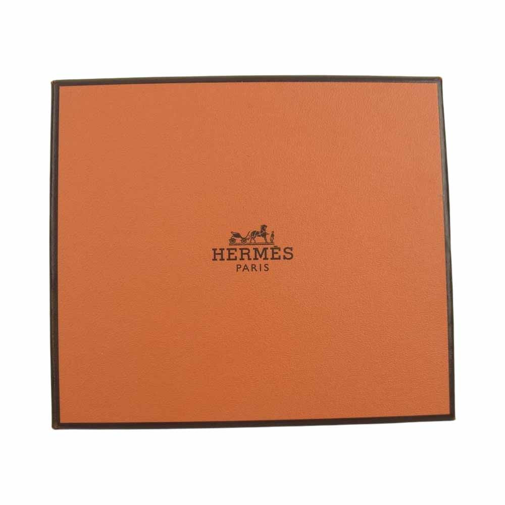 HERMES エルメス ベアン コンパクト U刻印 ヴォーエプソン 二つ折り 財布 ウォレット ブラック系【新古品】【未使用】【中古】