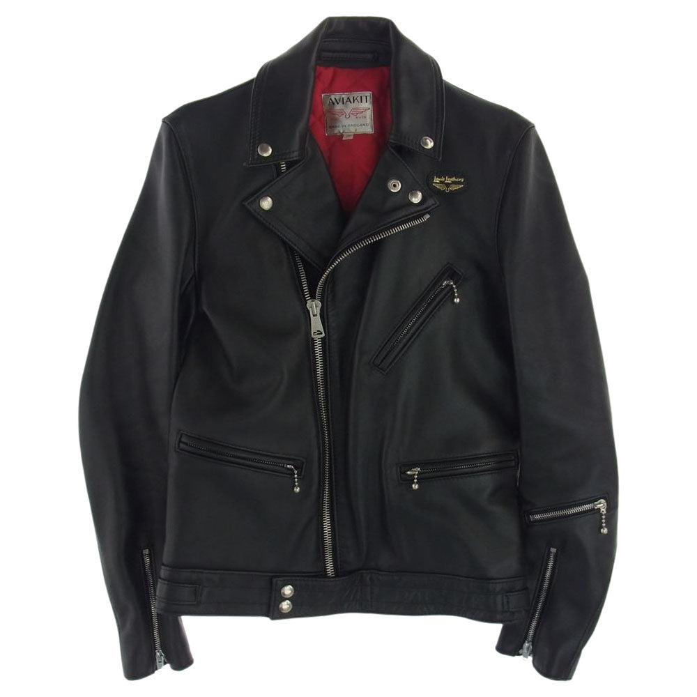 Lewis Leathers ルイスレザー 441T CYCLONE TIGHT FIT サイクロン タイトフィット カウハイド レザー ライダース ジャケット ブラック系 36【中古】