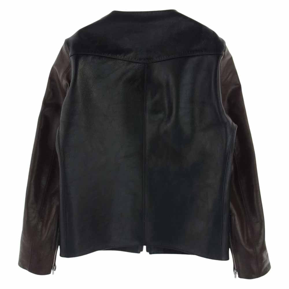 FINE CREEK LEATHERS ファインクリークレザー BUD バド 茶芯 ホースハイド レザー ライダース ジャケット ブラック系 ダークブラウン系 42【美品】【中古】