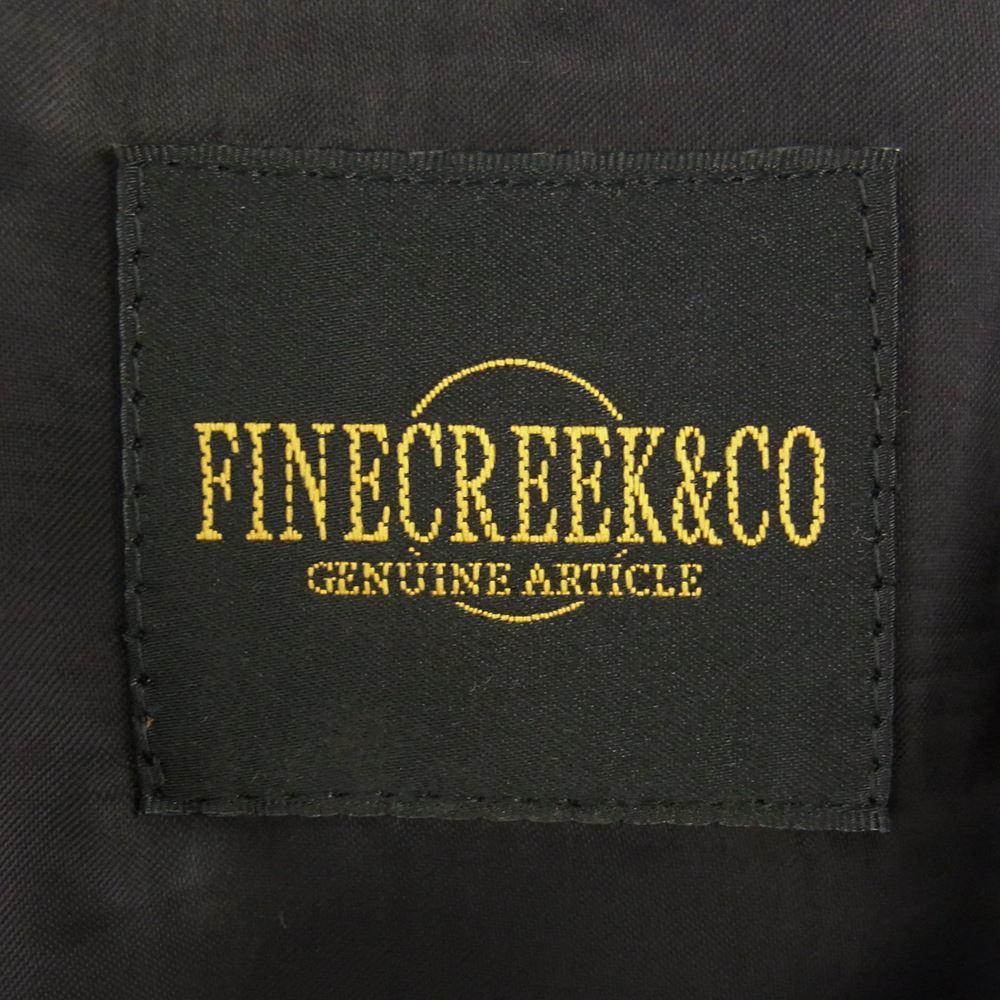 FINE CREEK LEATHERS ファインクリークレザー BUD バド 茶芯 ホースハイド レザー ライダース ジャケット ブラック系 ダークブラウン系 42【美品】【中古】