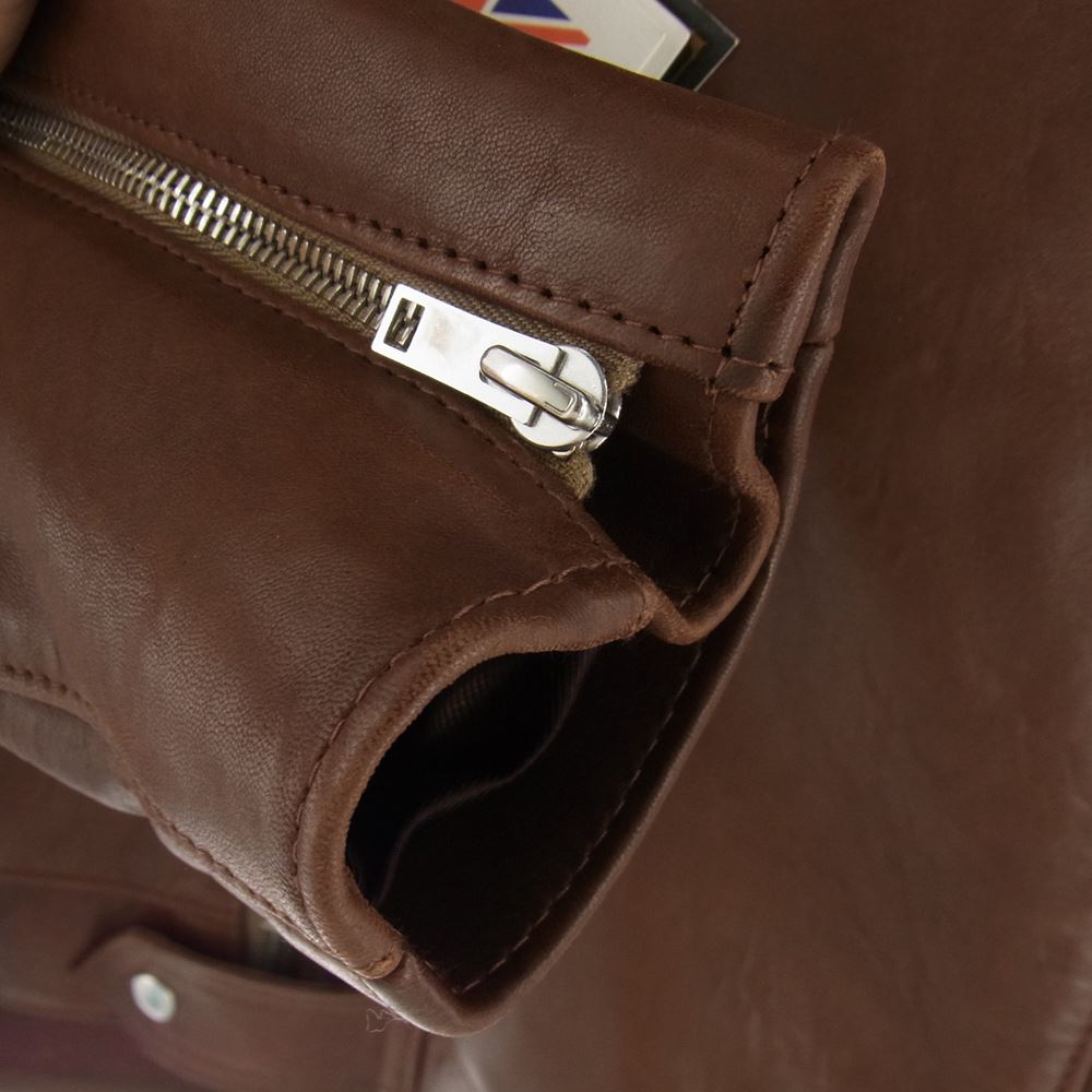 Lewis Leathers ルイスレザー 551T DOMINATOR TIGHT FIT ドミネーター タイトフィット シープスキン ライトブラウン ライダース ジャケット ブラウン系 42【美品】【中古】