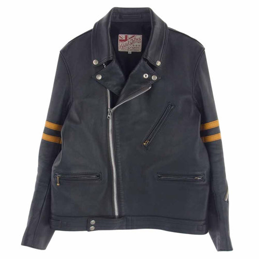 ADDICT CLOTHES アディクトクローズ AD03 BRITISH ASYMMETRY JACKET 富山店5周年記念限定 シープスキン レザージャケット ダークネイビー ダークネイビー系 40【中古】