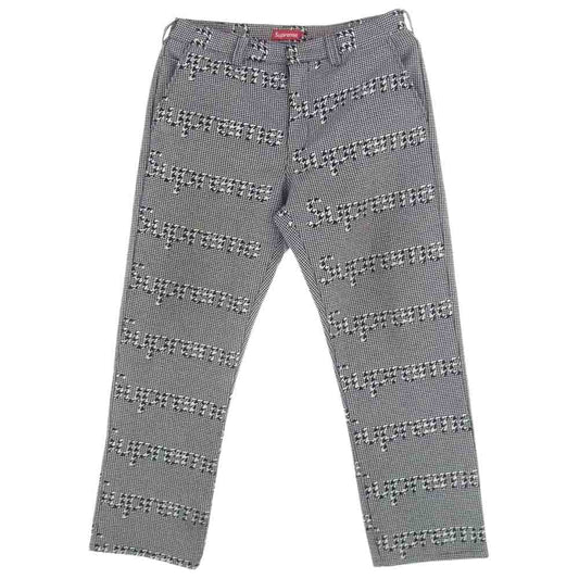 Supreme シュプリーム 20AW Work Pant Black Houndstooth ワーク パンツ ブラック ブラック系 ホワイト系 34【中古】