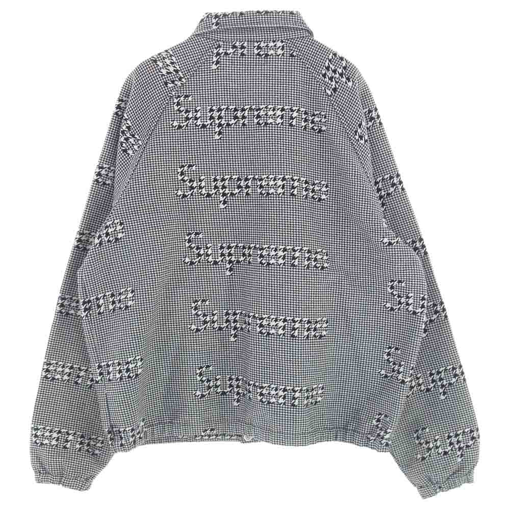 Supreme シュプリーム 20AW Houndstooth Logos Snap Front Jacket ロゴ スナップ フロント ジャケット 千鳥格子 ブラック系 ホワイト系 M【中古】