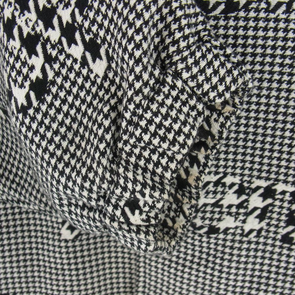 Supreme シュプリーム 20AW Houndstooth Logos Snap Front Jacket ロゴ スナップ フロント ジャケット 千鳥格子 ブラック系 ホワイト系 M【中古】