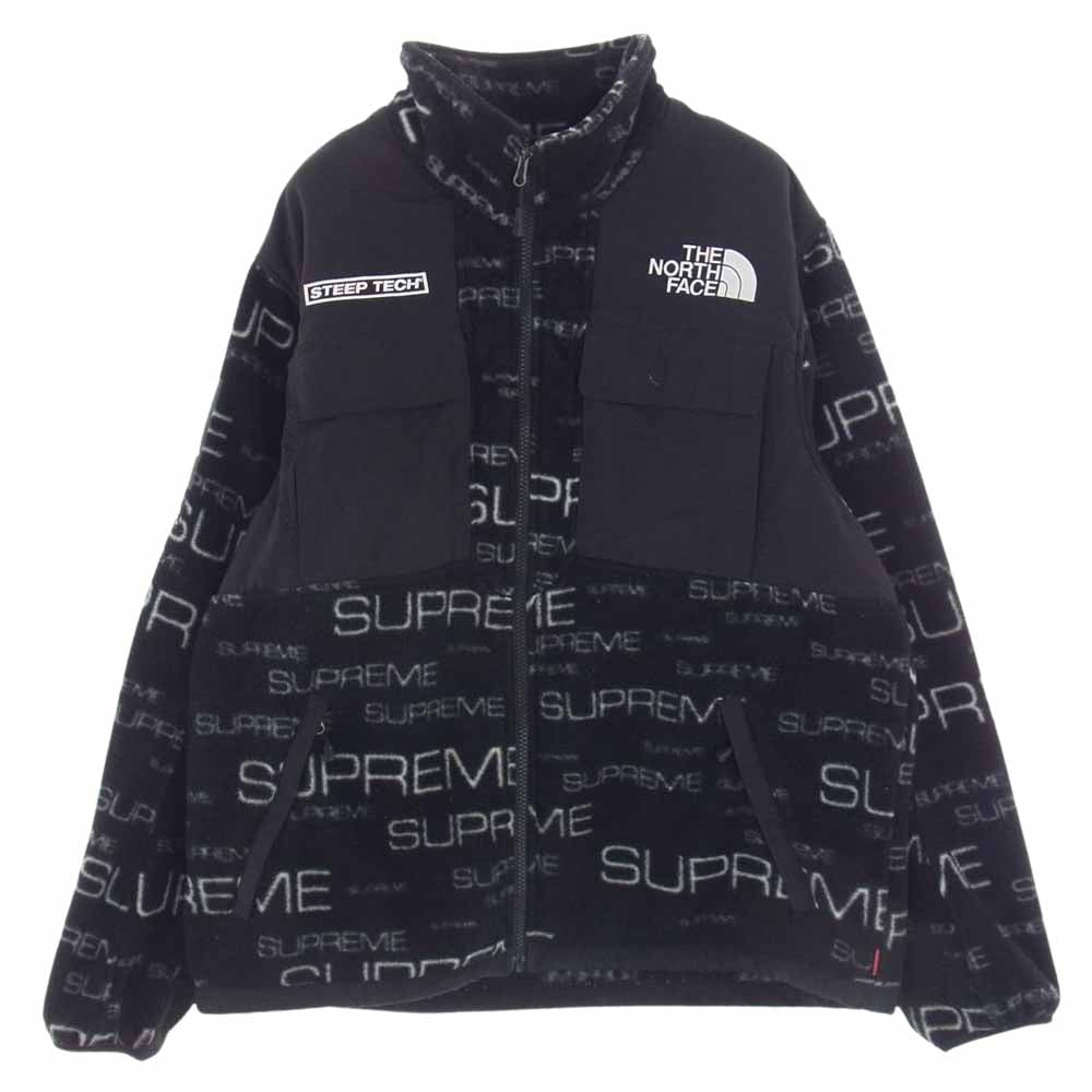 Supreme シュプリーム 21AW × THE NORTH FACE ノースフェイス STEEP TECH FLEECE JACKET テック フリース ジャケット ブラック系 M【中古】