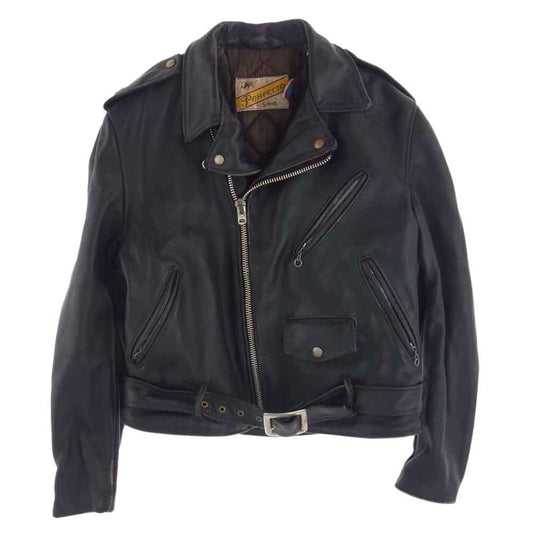 schott ショット 618NS 70s 牛タグ後期 ワンスター ダブル ライダースジャケット ブラック系 40【中古】