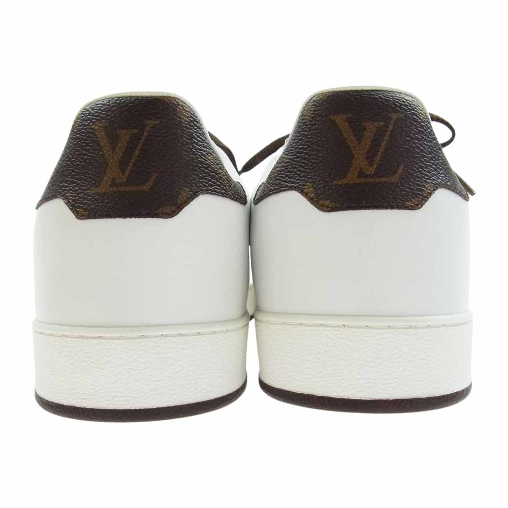 LOUIS VUITTON ルイ・ヴィトン MS0137 リヴォリライン レザー スニーカー モノグラム ホワイト ホワイト系 8.5【美品】【中古】